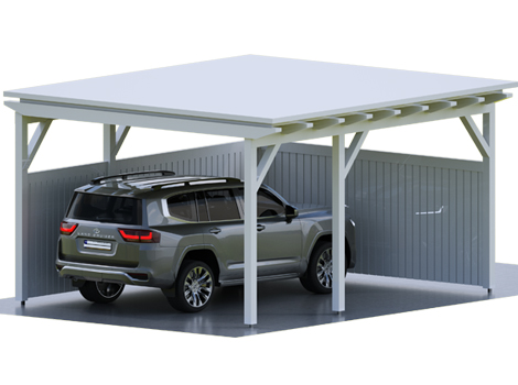 0071013 Ahşap Araba Otoparkı Sundurma 